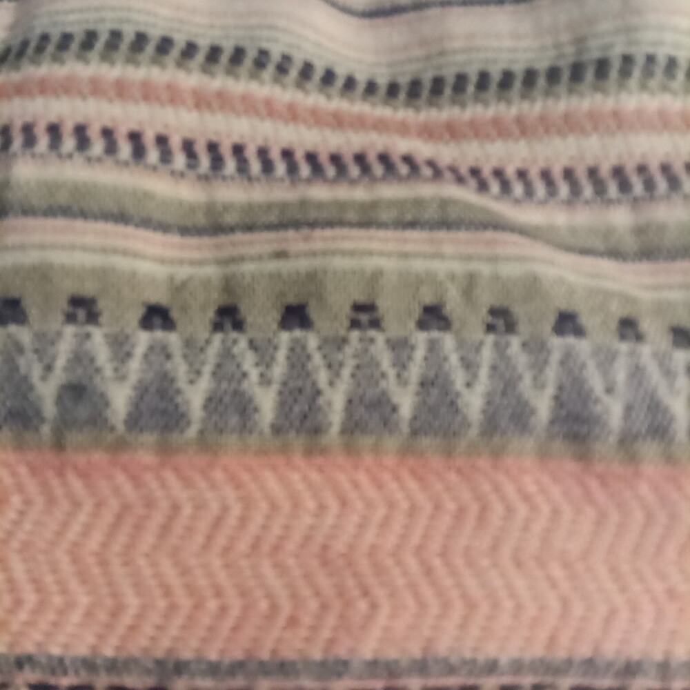 Loft Striped Tribal Aztec Pink Striped A-Line Skirt Size 6 Grosgrain - Picture 2 of 5